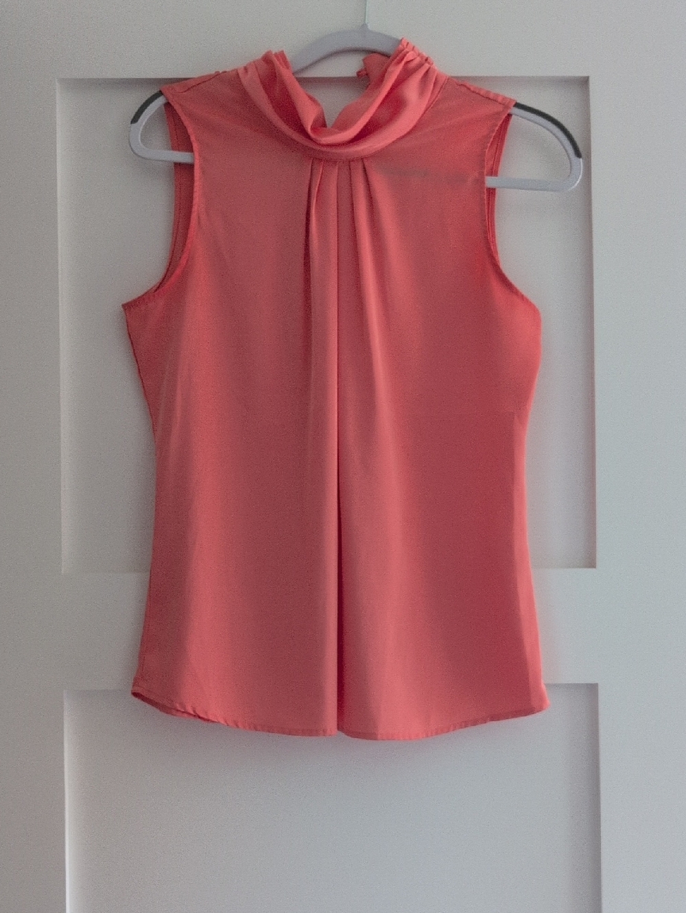 New York & Company Coral Sleeveless Draped-Neck Top